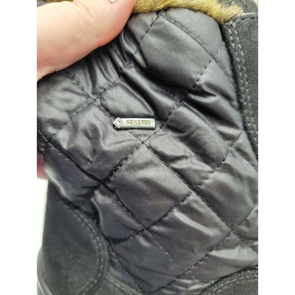 Ara Maeko Gore-Tex Snow Winter Boots Front Zipper Suede Quilted Black UK5 US 7.5 - Picture 5 of 10